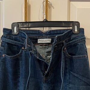 Scotch & Soda Wide Leg Dark Blue Jeans
